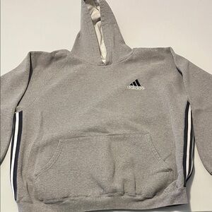 Vintage Adidas Heather Gray Pullover Hoodie